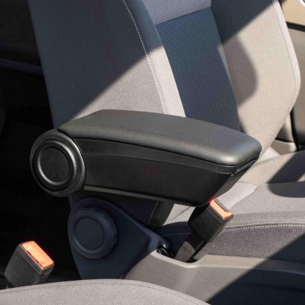 RATI Bracciolo ARMSTER 3  montaggio su sedile VW T6 2016-2022 con poggiagomiti originale, 2 posti [nero,pelle vegana,PP]